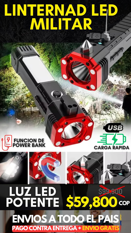 LINTERNA LED MILITAR INDESTRUCTIBLE